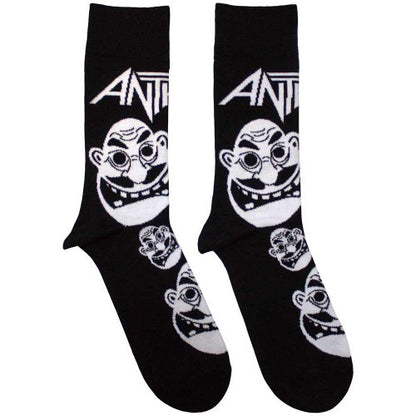 Front - Anthrax Unisex Adult Faces Socks