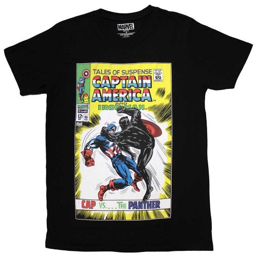 Front - Marvel Comics Unisex Adult Cap Vs The Panther Comic Cover T-Shirt