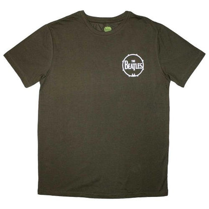 Front - The Beatles Unisex Adult Mini Drum Logo T-Shirt