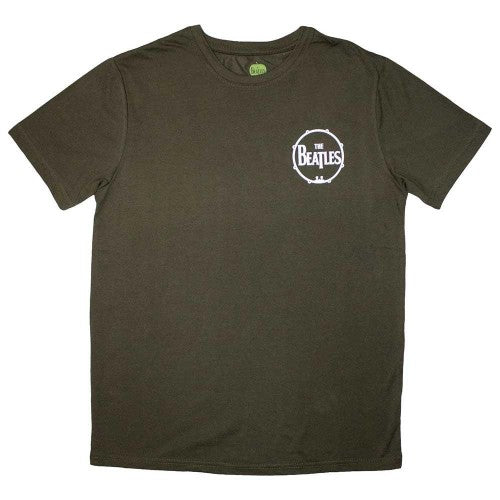Front - The Beatles Unisex Adult Mini Drum Logo T-Shirt