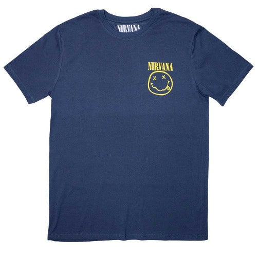 Front - Nirvana Unisex Adult Mini Happy Face T-Shirt