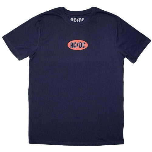 Front - AC/DC Unisex Adult Mini Oval Logo T-Shirt