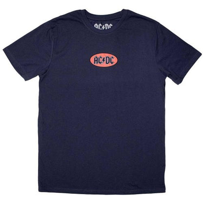 Front - AC/DC Unisex Adult Mini Oval Logo T-Shirt