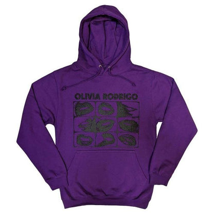 Front - Olivia Rodrigo Unisex Adult Threshold Grid Lips Pull Over Hoodie