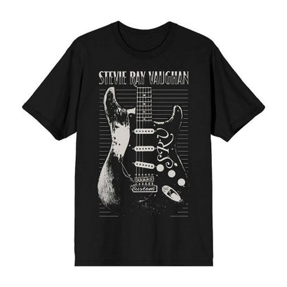 Front - Stevie Ray Vaughan Unisex Adult Guitar T-Shirt