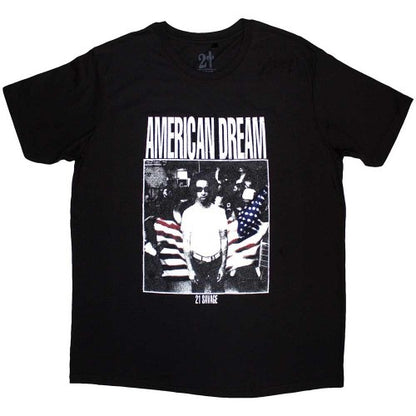 Front - 21 Savage Unisex Adult American Dream T-Shirt