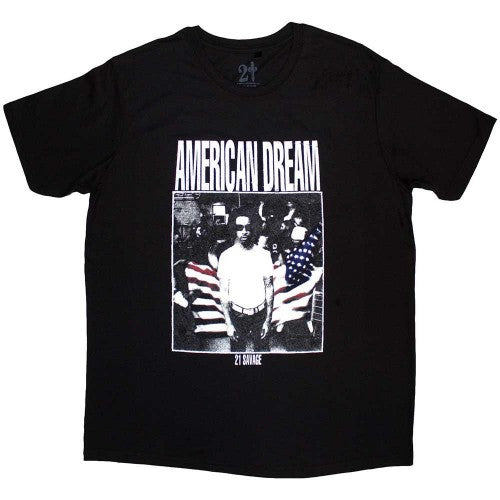 Front - 21 Savage Unisex Adult American Dream T-Shirt