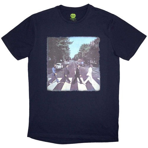 Front - The Beatles Unisex Adult Vintage Abbey Road Back Print T-Shirt