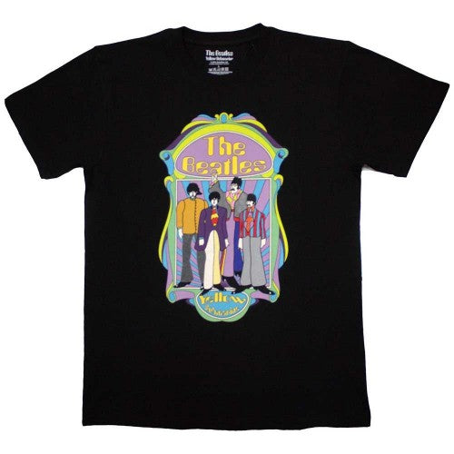 Front - The Beatles Unisex Adult Yellow Submarine Band Frame T-Shirt
