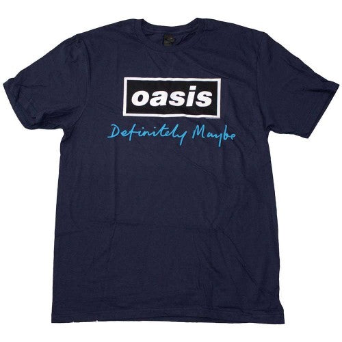 Front - Oasis Unisex Adult Definitely Maybe Text Logo T-Shirt