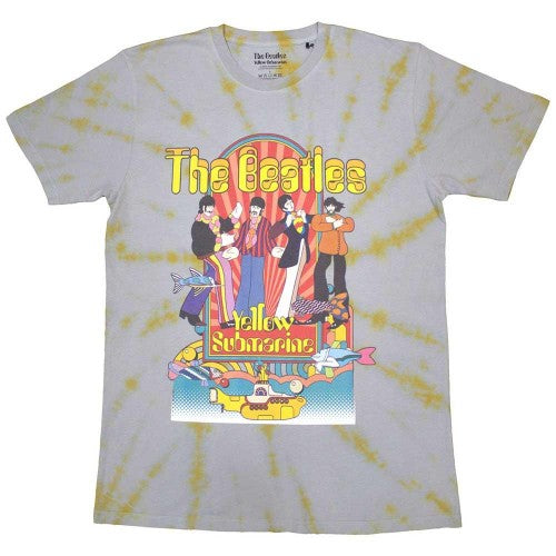 Front - The Beatles Unisex Adult Yellow Submarine Band & Fish T-Shirt