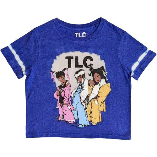 Front - TLC Unisex Adult Cartoon Dip Dye Crop Top