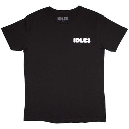 Front - Idles Unisex Adult Cartoon Flower Back Print T-Shirt