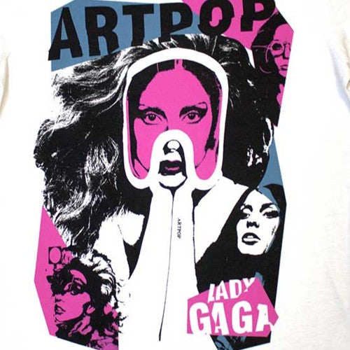 Front - Lady Gaga Unisex Adult Artpop Collage T-Shirt