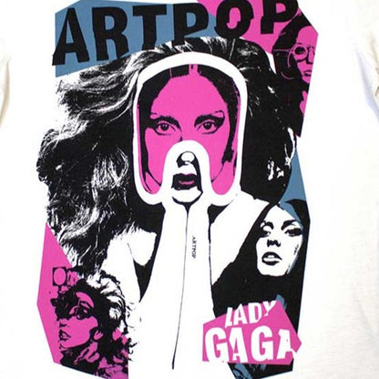Front - Lady Gaga Unisex Adult Artpop Collage T-Shirt