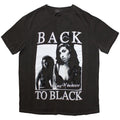 Front - Amy Winehouse Unisex Adult Back To Black Washed T-Shirt