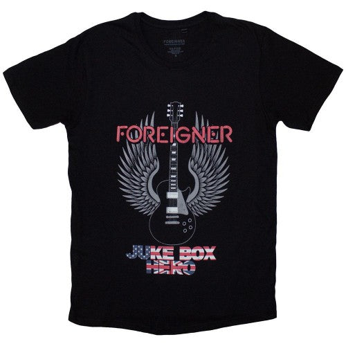 Front - Foreigner Unisex Adult Juke Box Hero T-Shirt