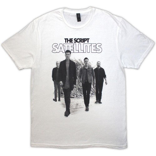 Front - The Script Unisex Adult Satellites Band Photo T-Shirt