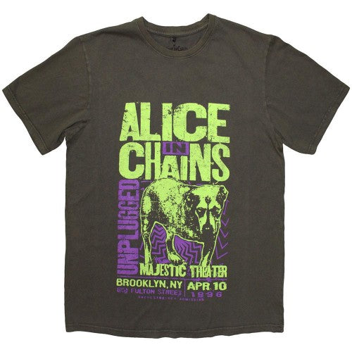 Front - Alice In Chains Unisex Adult Unplugged Dog Washed T-Shirt