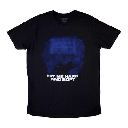 Front - Billie Eilish Unisex Adult Hit Me Hard And Soft Blue Lines T-Shirt