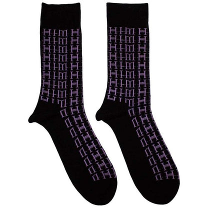 Front - Him Unisex Adult Repeat Logo Ankle Socks