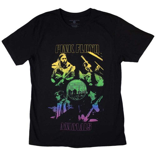 Front - Pink Floyd Unisex Adult Animals Rainbow Photo T-Shirt