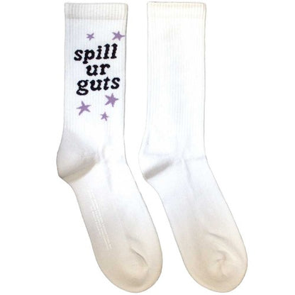 Front - Olivia Rodrigo Unisex Adult Spill Your Guts Terrycloth Socks
