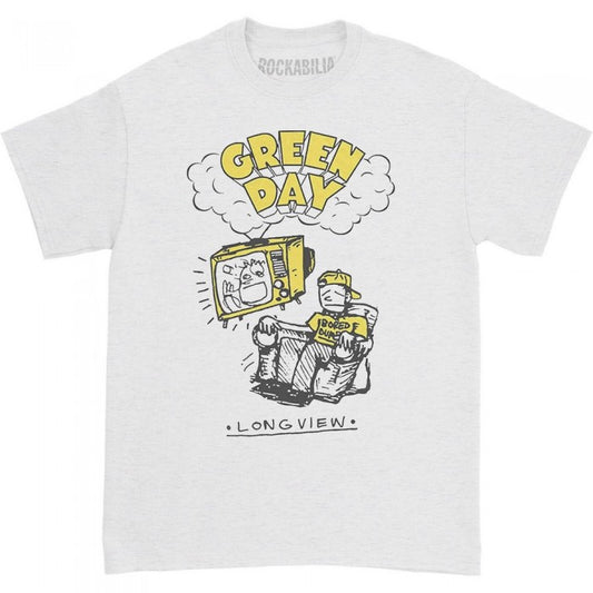 Front - Green Day Unisex Adult Longview Doodle T-Shirt
