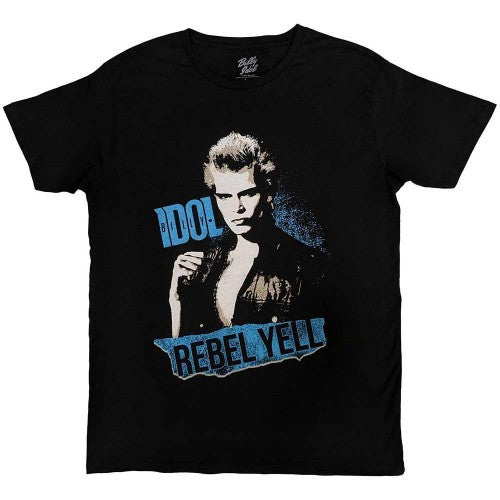 Front - Billy Idol Unisex Adult Rebel Yell T-Shirt