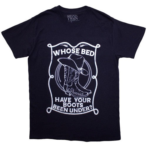 Front - Shania Twain Unisex Adult Whose Bed Have Your Boots Been Under? T-Shirt