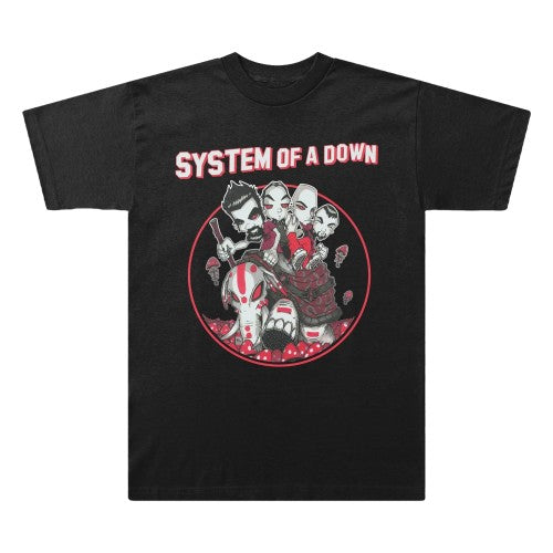Front - System Of A Down Unisex Adult Mushroom People T-Shirt