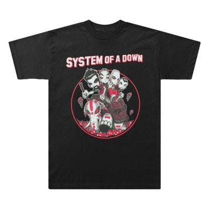Front - System Of A Down Unisex Adult Mushroom People T-Shirt
