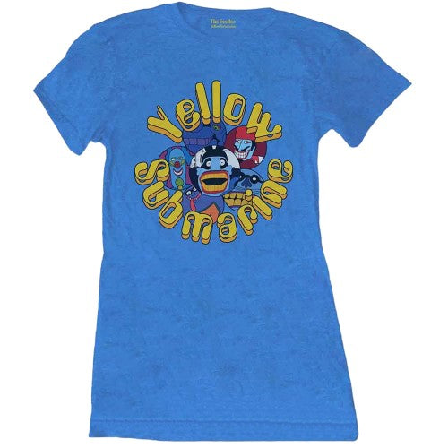 Front - The Beatles Womens/Ladies Yellow Submarine Baddies T-Shirt