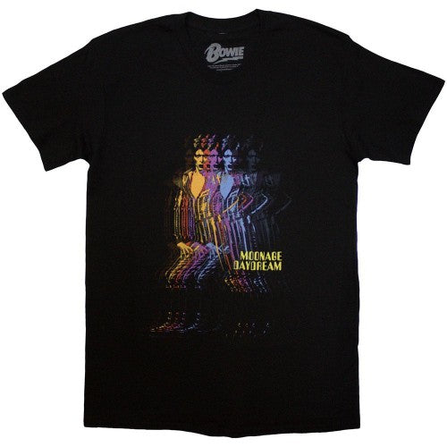 Front - David Bowie Unisex Adult Moonage Multi Davids T-Shirt