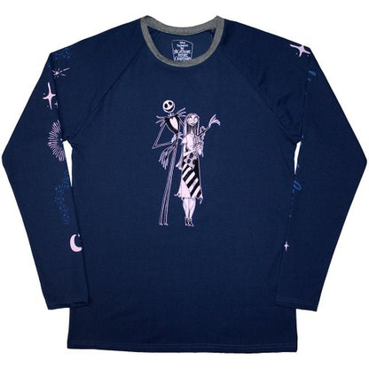Front - The Nightmare Before Christmas Unisex Adult Celestial Embellished Long-Sleeved T-Shirt