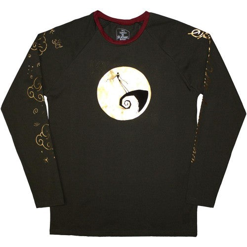 Front - The Nightmare Before Christmas Unisex Adult Spiral Hill Long-Sleeved T-Shirt