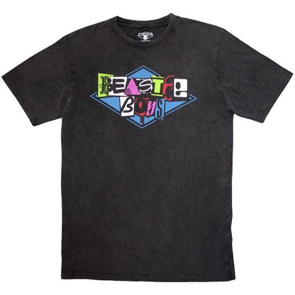 Front - Beastie Boys Unisex Adult Logo Stone Wash T-Shirt