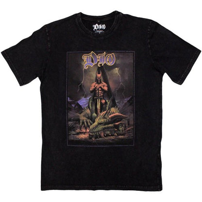 Front - Dio Unisex Adult Killing The Dragon Stone Wash T-Shirt