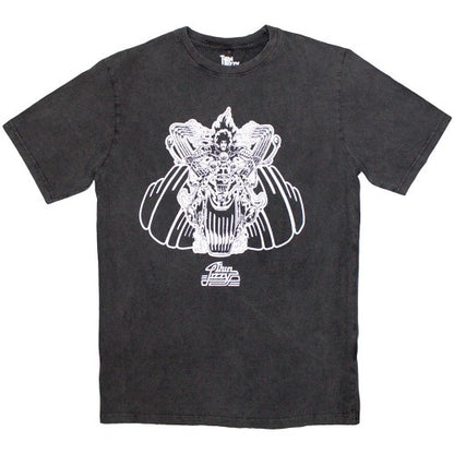 Front - Thin Lizzy Unisex Adult The Rocker Stone Wash T-Shirt
