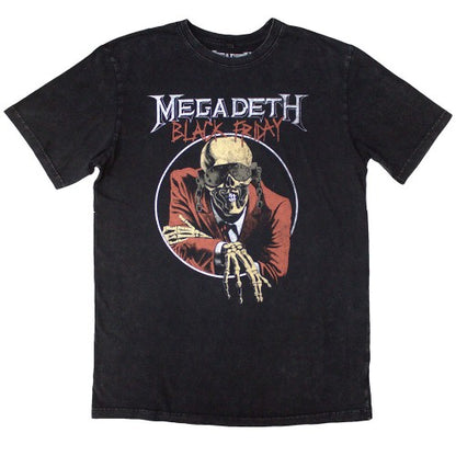 Front - Megadeth Unisex Adult Black Friday Stone Wash T-Shirt