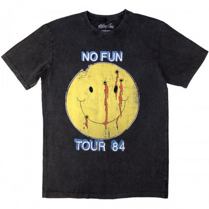 Front - Motley Crue Unisex Adult No Fun Tour 1984 Back Print Stone Wash T-Shirt