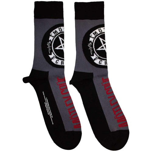 Front - Motley Crue Unisex Adult Pentagram Circle Socks
