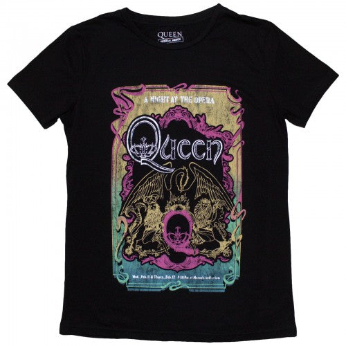 Front - Queen Womens/Ladies A Night At The Opera Tour ´76 T-Shirt