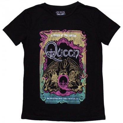 Front - Queen Womens/Ladies A Night At The Opera Tour ´76 T-Shirt