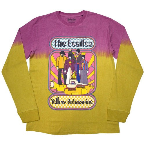 Front - The Beatles Unisex Adult Yellow Submarine Band Frame Long-Sleeved T-Shirt