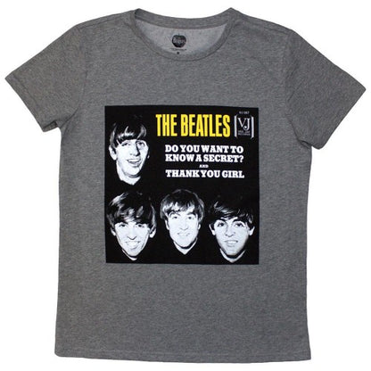 Front - The Beatles Womens/Ladies VJ Secret Sleeve T-Shirt