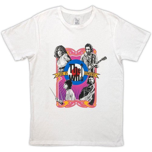 Front - The Who Unisex Adult Live In Concert Target Logo T-Shirt