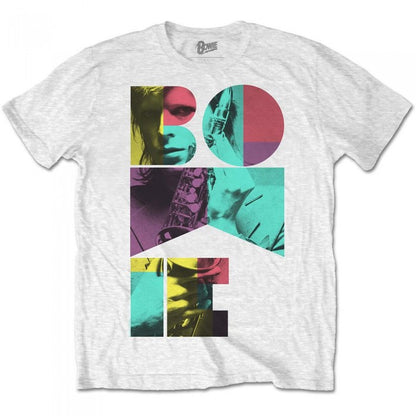 Front - David Bowie Unisex Adult Saxophone T-Shirt