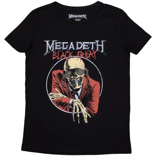 Front - Megadeth Womens/Ladies Black Friday T-Shirt
