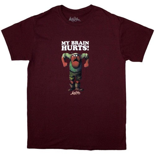 Front - Monty Python Unisex Adult My Brain Hurts T-Shirt